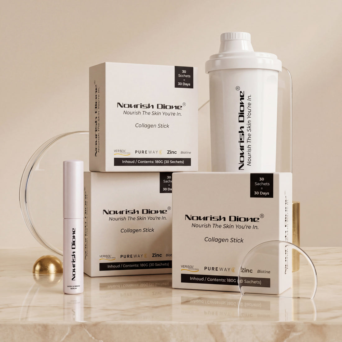 Beauty Boost Bundle 3X Collagen Free Shaker + Lash Serum