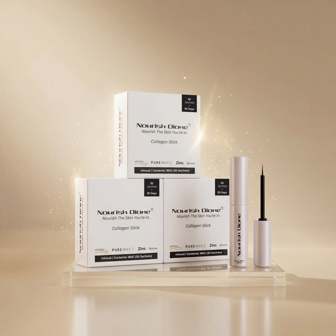 TRIPLE PACK Collagen Booster® 3+1 Free Lash Serum