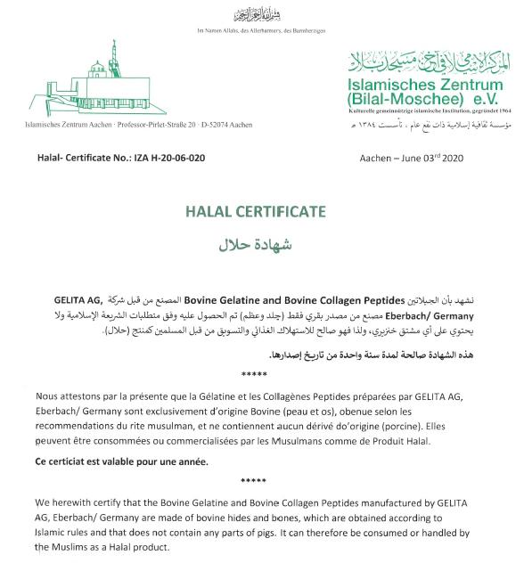Halal certified collagen